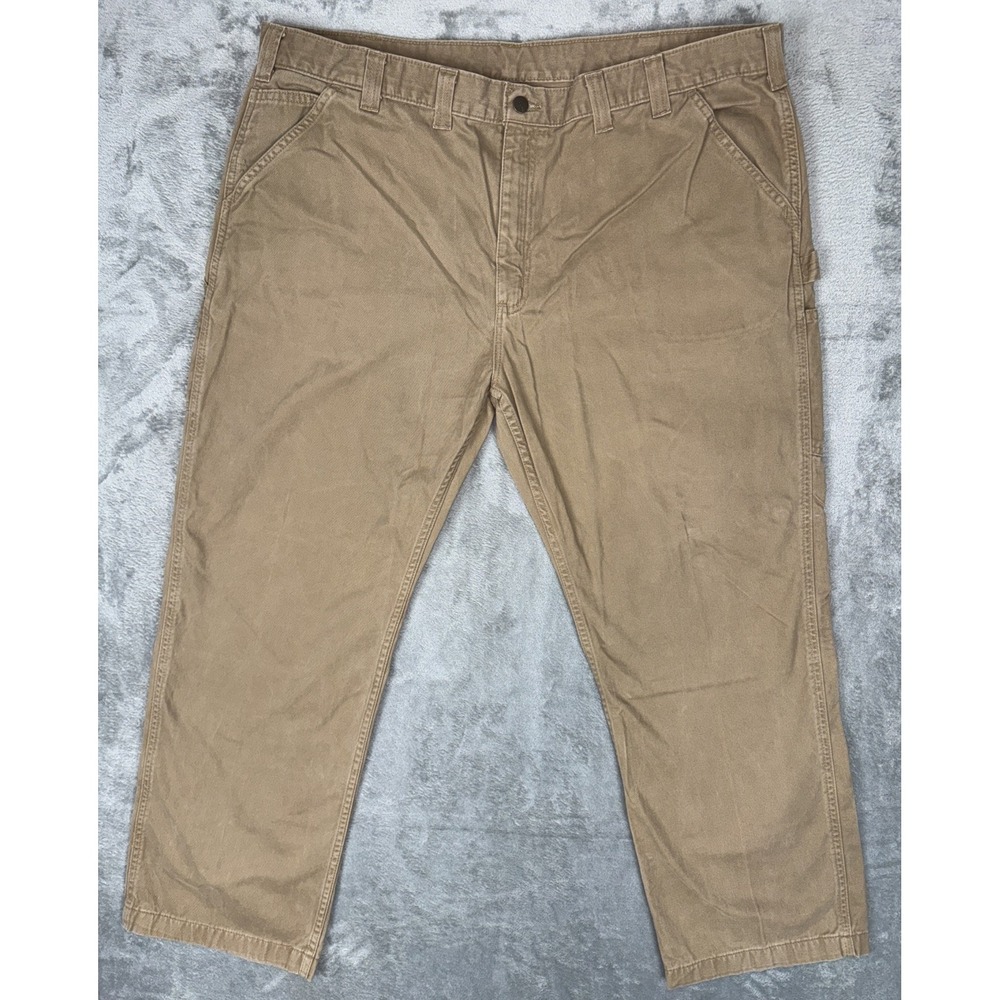Carhartt Relaxed Straight‎ Twill Dungaree Work Pants B324-DKH 44x30 Canvas